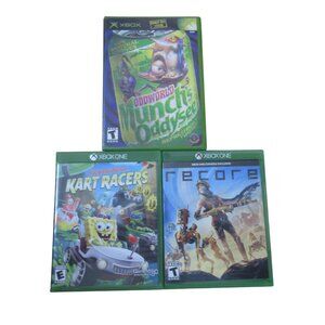 Lot of 3 - Xbox / Xbox One Games - Recore - Kart Racers -Munch's Oddysee